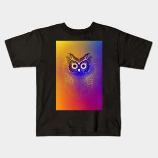 Gometric owl design Kids T-Shirt